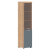 Шкаф колонка с глухой малой дверью и топом 435х452х1958 TLHC 42.2L Дуб Бофорд/Серо-голубой