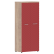 Шкаф с глухими дверьми и топом 854х452х1958 TLHC 85.1 Дуб Каньон/Красный