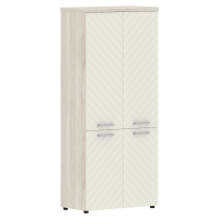 Шкаф с глухими средними и малыми дверьми 854х452х1958 TLHC 85.3 Сосна Эдмонт/Латте