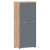Шкаф с глухими дверьми и топом 854х452х1958 TLHC 85.1 Дуб Бофорд/Серо-голубой
