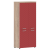 Шкаф с глухими средними и малыми дверьми 854х452х1958 TLHC 85.3 Дуб Каньон/Красный