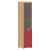 Шкаф колонка с глухой малой дверью и топом 435х452х1958 TLHC 42.2R Дуб Бофорд/Красный