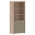Шкаф с 1 комплектом глухих малых дверей и топом 854х452х1958 TLHC 85.5 Дуб Каньон/Капучино