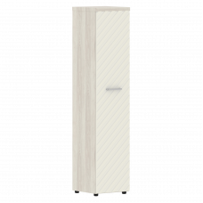 Шкаф колонка с глухой малой дверью и топом 435х452х1958 TLHC 42.1 Сосна Эдмонт/Латте