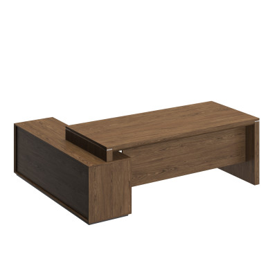 Стол руководителя правый на опорной тумбе Velar ВЛ 139 ДТ дуб табачный