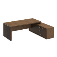 Стол руководителя правый на опорной тумбе Velar ВЛ 139 ДТ дуб табачный