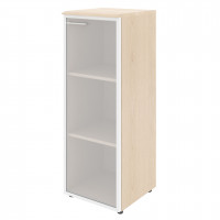 Шкаф колонка со стеклянной дверью в алюминиевой раме и топом WMC 42.7R Бук Тиара