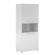 Шкаф с 2-мя комплектами глухих малых дверей и топом XHC 85.4 Белый