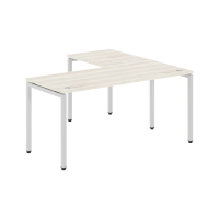 Стол угловой XSCT 1615L Сосна Эдмонд/Серебро