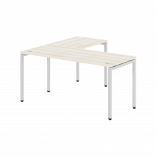 Стол угловой XSCT 1615R Сосна Эдмонд/Серебро