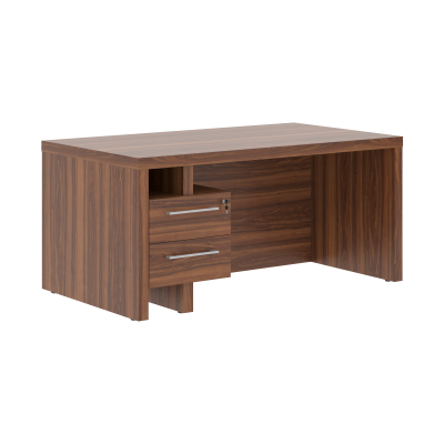 Стол руководителя с тумбой ZSTD 169H.AL Орех Даллас