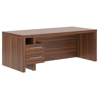 Стол руководителя с тумбой ZSTD 209H.AL Орех Даллас