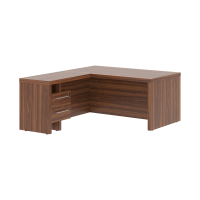 Стол руководителя угловой ZCT 1619H.AL Орех Даллас