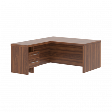 Стол руководителя угловой ZCT 1619H.AL Орех Даллас