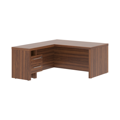 Стол руководителя угловой ZCT 1619H.AL Орех Даллас