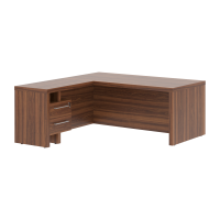 Стол руководителя угловой ZCT 1819H.AL Орех Даллас