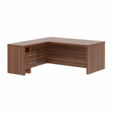 Стол руководителя угловой ZCT 1819H.AL Орех Даллас
