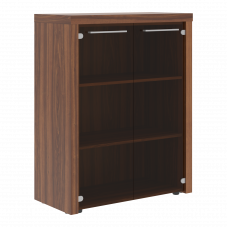 Шкаф со стеклянными дверьми и топом ZMC 85.2 Орех Даллас